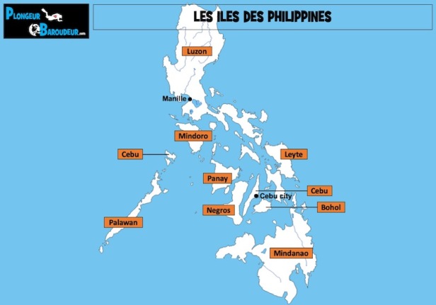 carte des iles des philippines