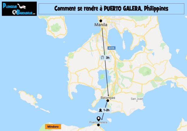 carte comment aller a puerto galera philippines