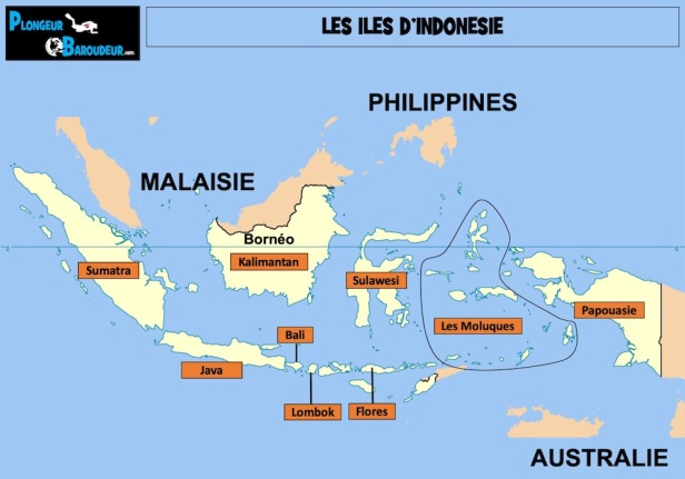 carte des iles indonesie
